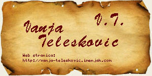 Vanja Telesković vizit kartica
